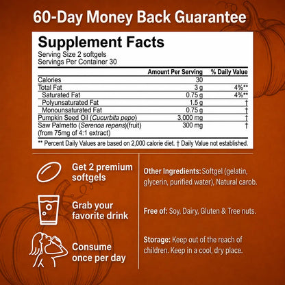 Everly Pumpkin Seed Oil™ Softgels