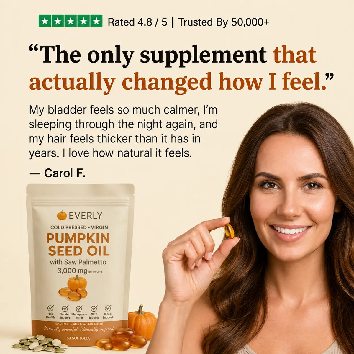 Everly Pumpkin Seed Oil™ Softgels